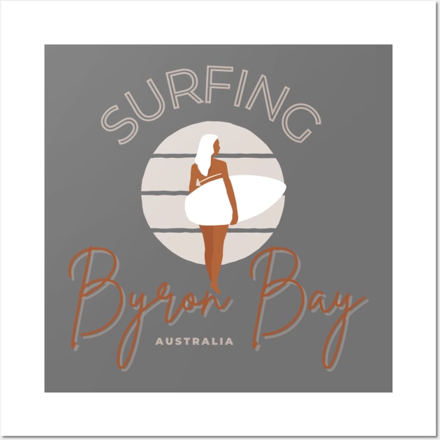 Surfing Byron Bay Australia Wall Art by Zaprinda